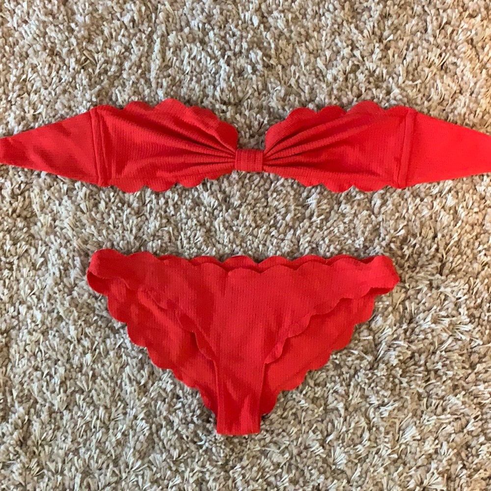 Marysia bandeau scallop bikini size S